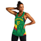 Custom Cameroon Basketball Women Racerback Tank Go Indomitable Lions - African Pride