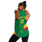 Custom Cameroon Basketball Women Racerback Tank Go Indomitable Lions - African Pride