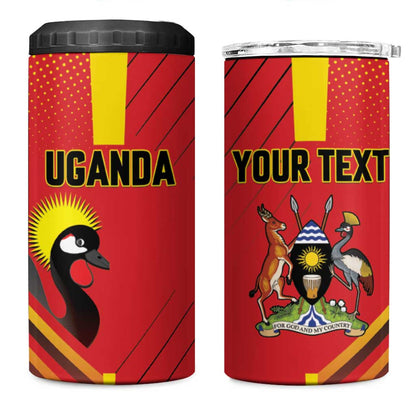 Custom Uganda Basketball 4 in 1 Can Cooler Tumbler Go Champions Silverbacks - African Pride