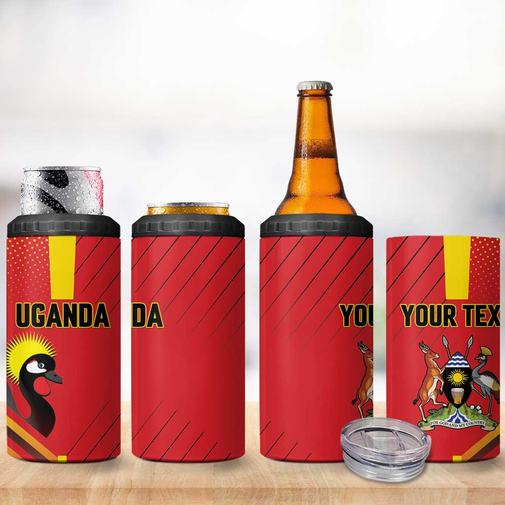 Custom Uganda Basketball 4 in 1 Can Cooler Tumbler Go Champions Silverbacks - African Pride