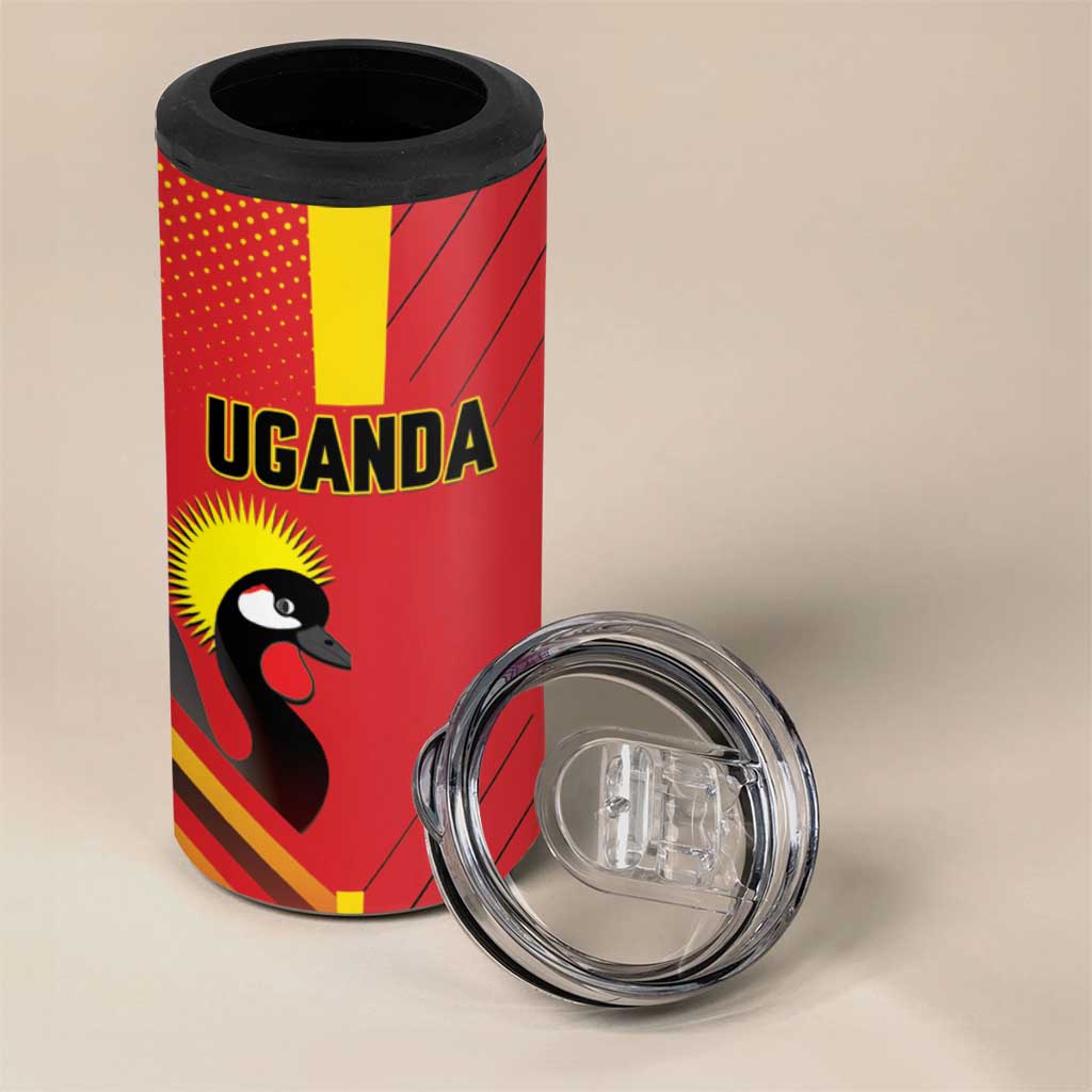 Custom Uganda Basketball 4 in 1 Can Cooler Tumbler Go Champions Silverbacks - African Pride