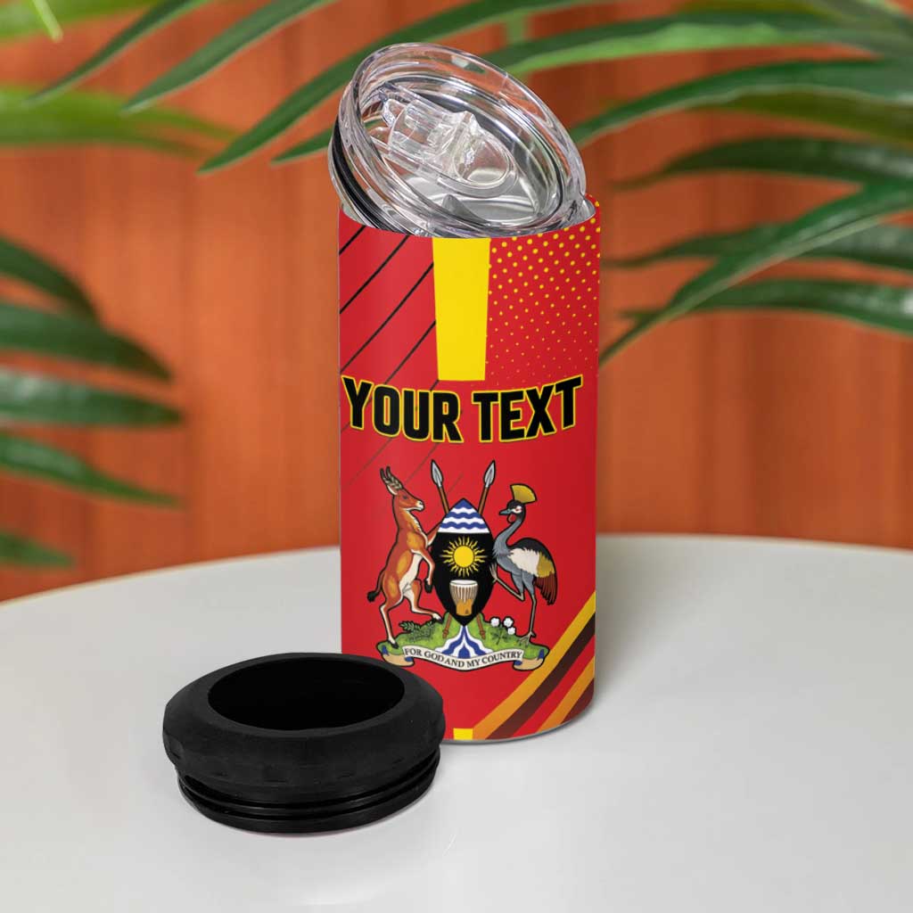 Custom Uganda Basketball 4 in 1 Can Cooler Tumbler Go Champions Silverbacks - African Pride