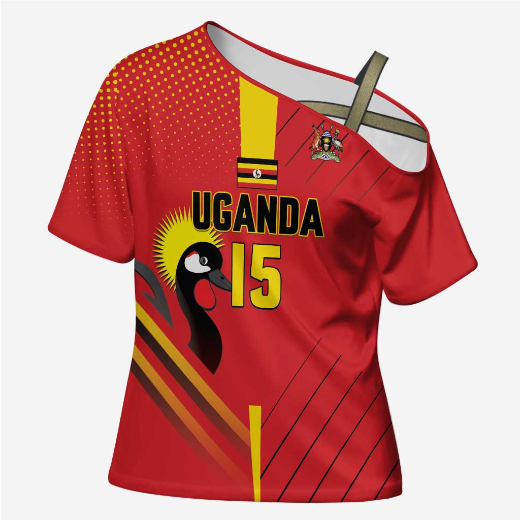 Custom Uganda Basketball Cross Shoulder Shirt Go Silverbacks