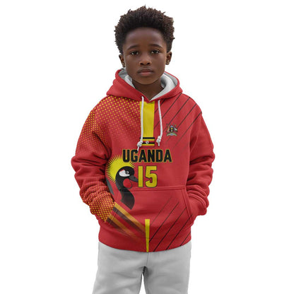Custom Uganda Basketball Kid Hoodie Go Champions Silverbacks - African Pride