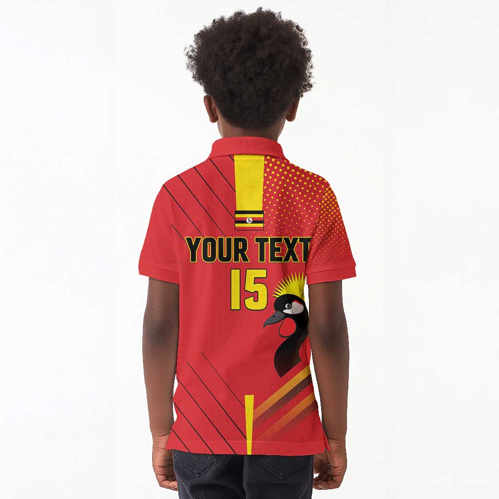 Custom Uganda Basketball Kid Polo Shirt Go Champions Silverbacks - African Pride