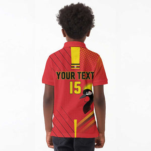 Custom Uganda Basketball Kid Polo Shirt Go Champions Silverbacks - African Pride