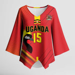Custom Uganda Basketball Kimono Sleeve Blouse Go Silverbacks