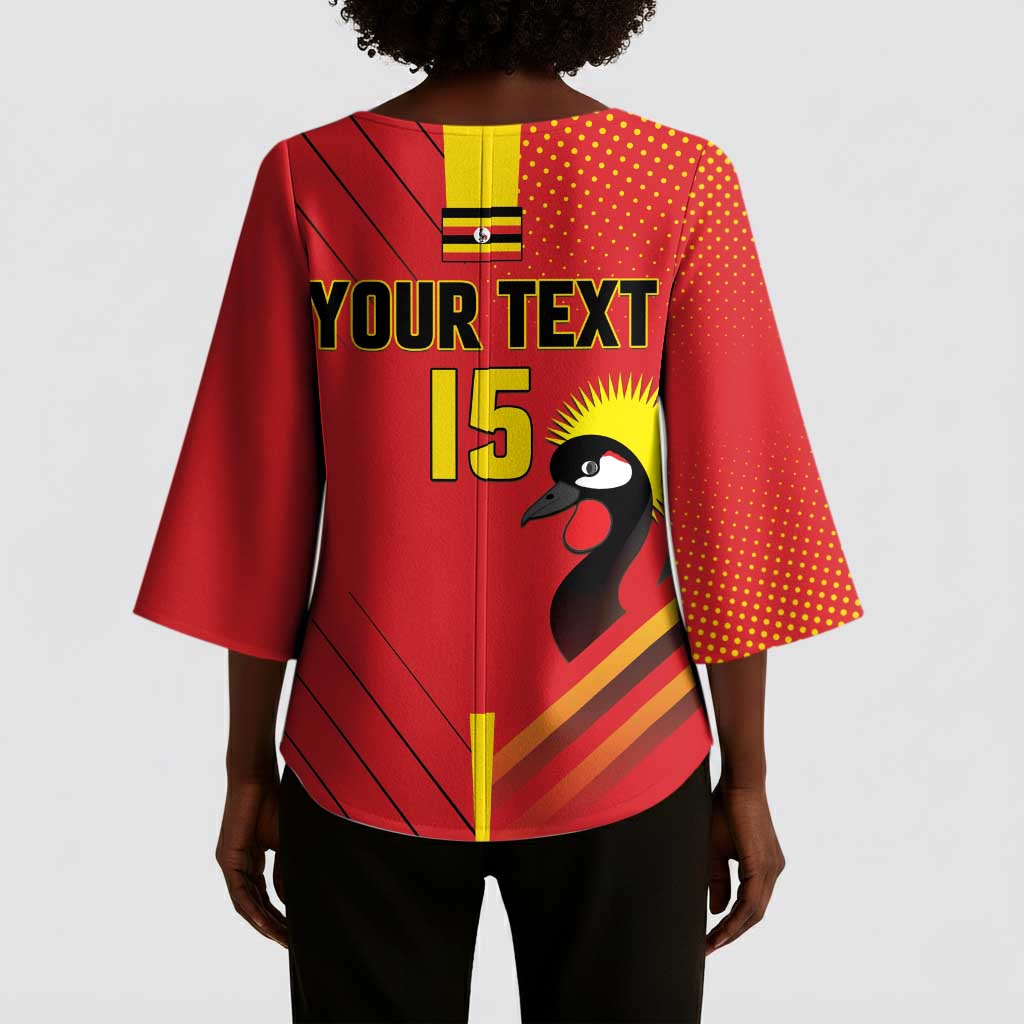 Custom Uganda Basketball Kimono Sleeve Blouse Go Silverbacks