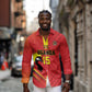Custom Uganda Basketball Long Sleeve Button Shirt Go Champions Silverbacks - African Pride
