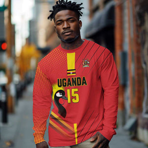 Custom Uganda Basketball Long Sleeve Shirt Go Champions Silverbacks - African Pride