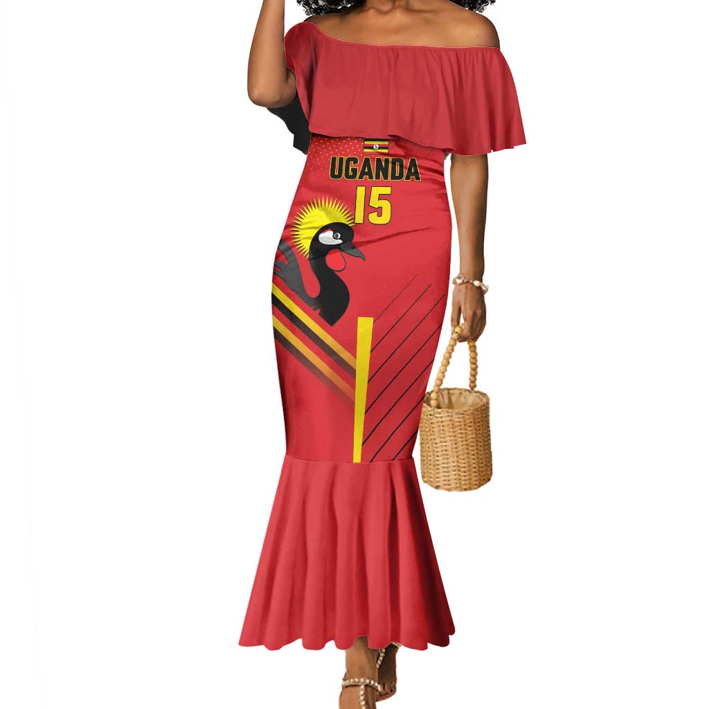 Custom Uganda Basketball Mermaid Dress Go Champions Silverbacks - African Pride
