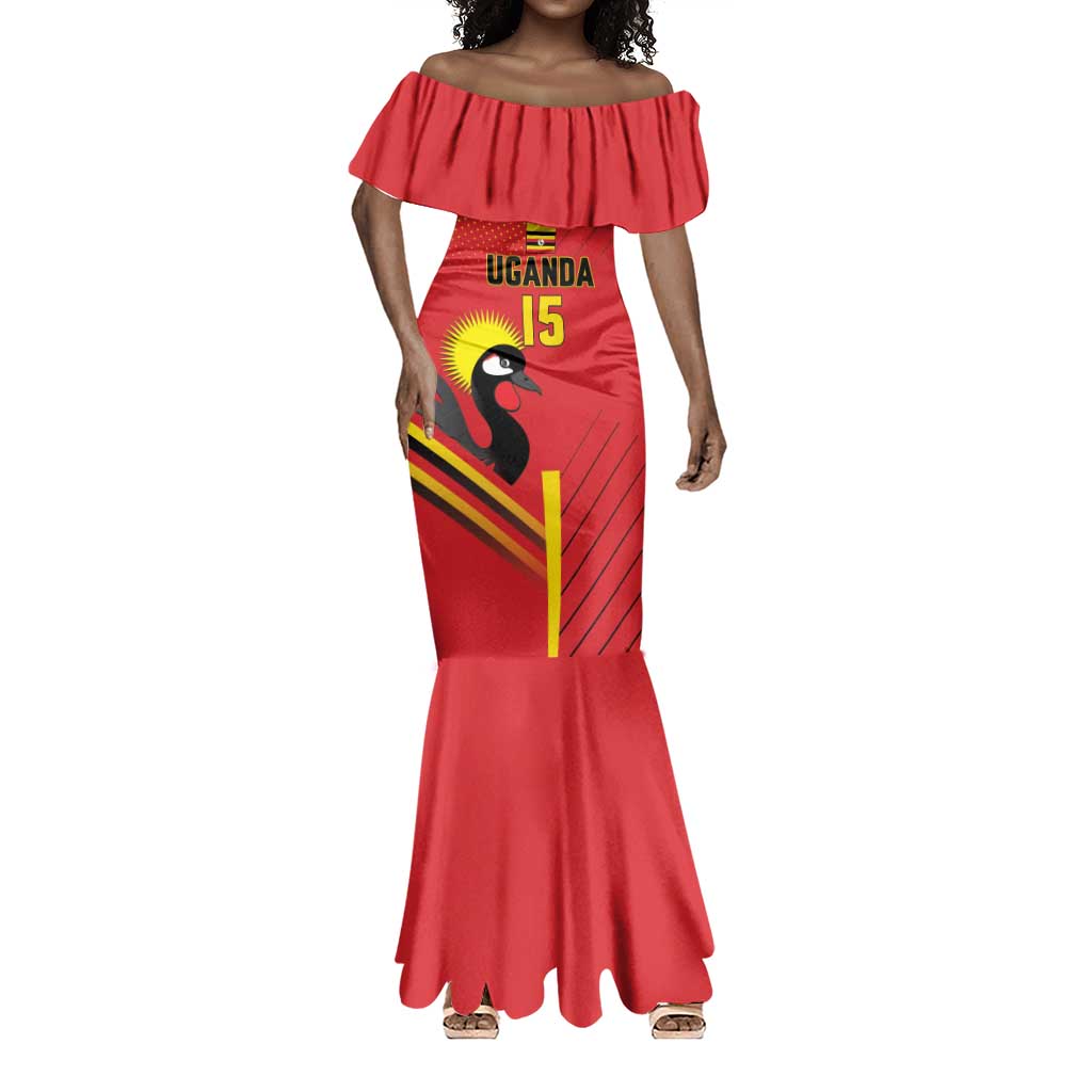 Custom Uganda Basketball Mermaid Dress Go Champions Silverbacks - African Pride