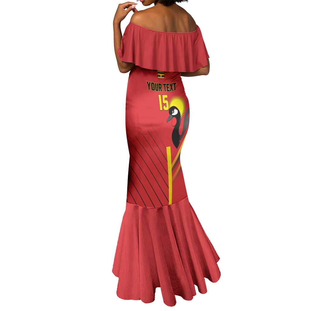 Custom Uganda Basketball Mermaid Dress Go Champions Silverbacks - African Pride