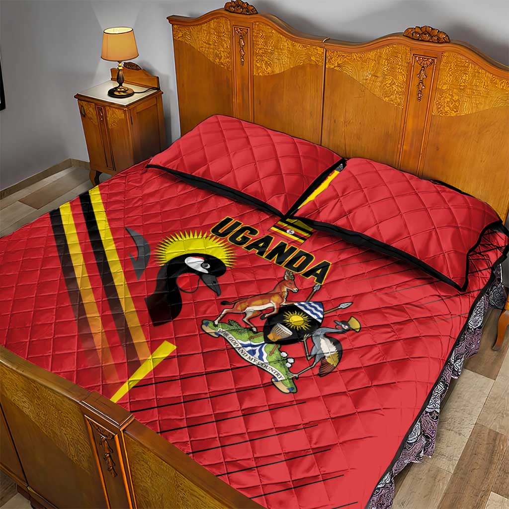 Uganda Basketball Quilt Bed Set Go Champions Silverbacks - African Pride