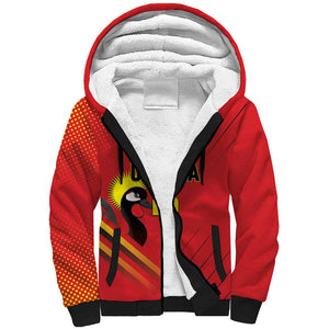 Custom Uganda Basketball Sherpa Hoodie Go Champions Silverbacks - African Pride