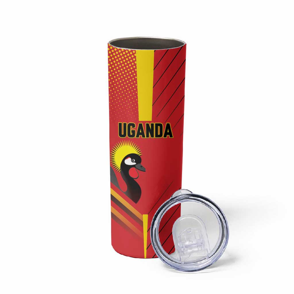 Custom Uganda Basketball Skinny Tumbler Go Champions Silverbacks - African Pride
