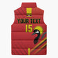 Custom Uganda Basketball Sleeveless Puffer Jacket Go Silverbacks