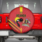 Uganda Basketball Spare Tire Cover Go Champions Silverbacks - African Pride