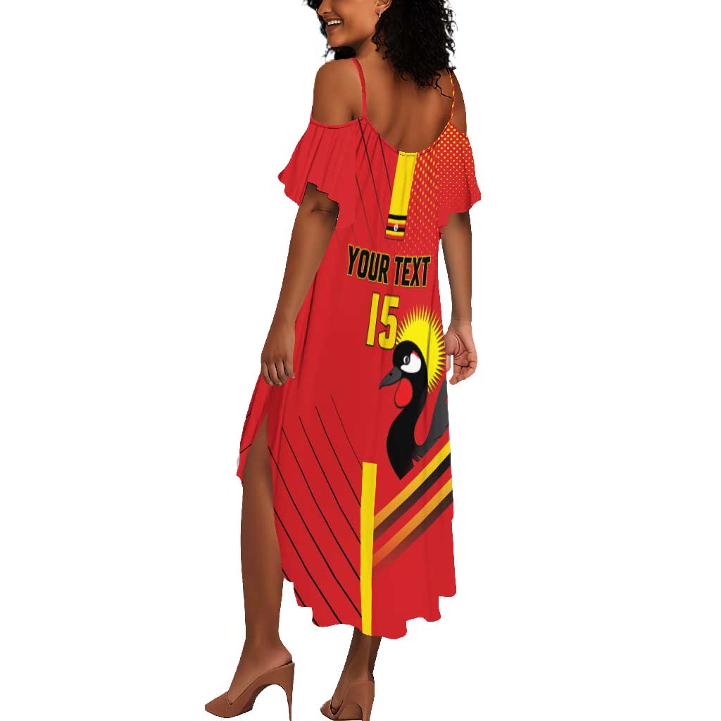Custom Uganda Basketball Summer Maxi Dress Go Champions Silverbacks - African Pride