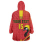 Custom Uganda Basketball Wearable Blanket Hoodie Go Champions Silverbacks - African Pride