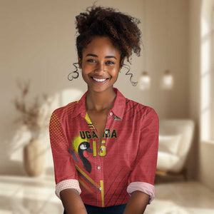 Custom Uganda Basketball Women Casual Shirt Go Champions Silverbacks - African Pride
