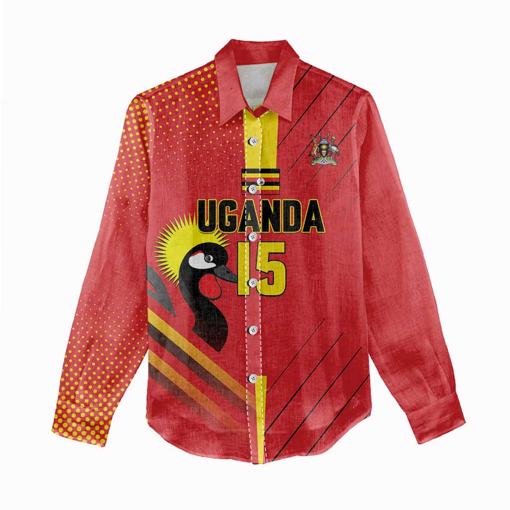 Custom Uganda Basketball Women Casual Shirt Go Champions Silverbacks - African Pride