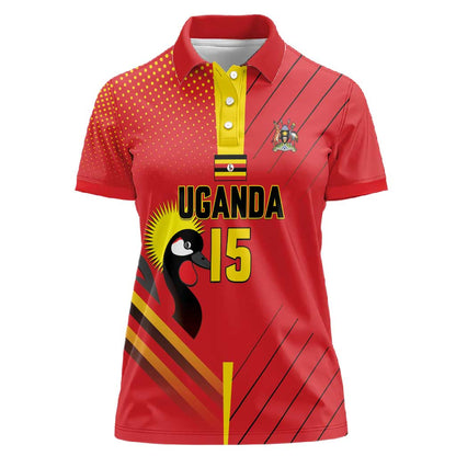 Custom Uganda Basketball Women Polo Shirt Go Champions Silverbacks - African Pride