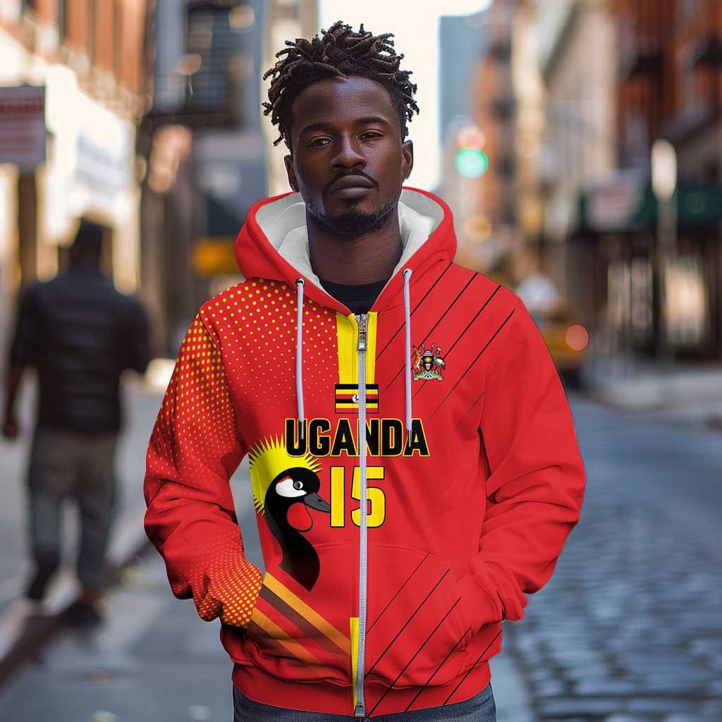 Custom Uganda Basketball Zip Hoodie Go Champions Silverbacks - African Pride