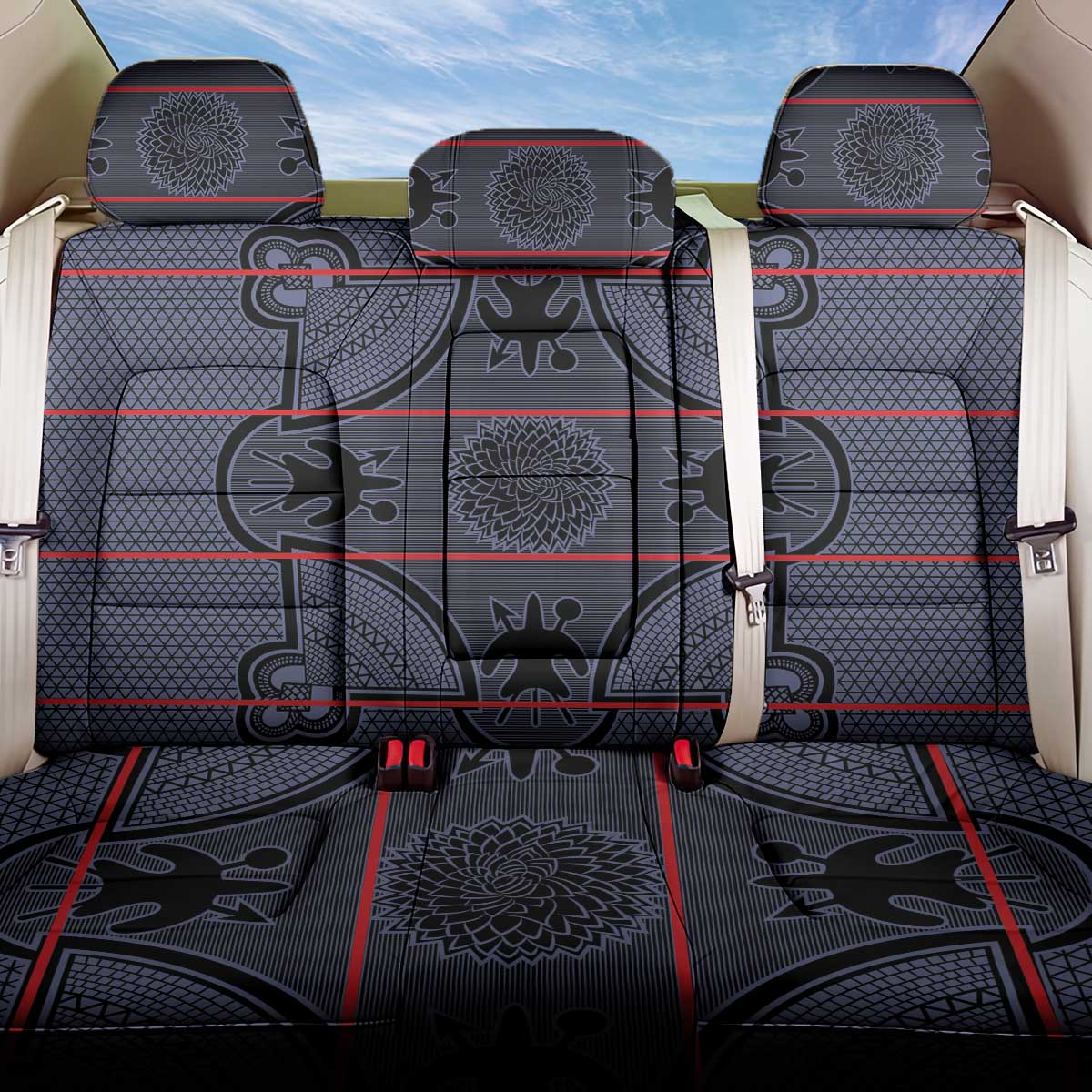 Basotho Blanket Back Car Seat Cover Lesotho Seanamarena Heritage - Serenity - African Pride