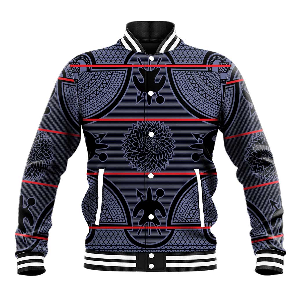 Basotho Blanket Baseball Jacket Lesotho Seanamarena Heritage - Serenity - African Pride