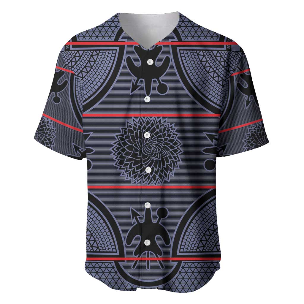 Basotho Blanket Baseball Jersey Lesotho Seanamarena Heritage - Serenity - African Pride