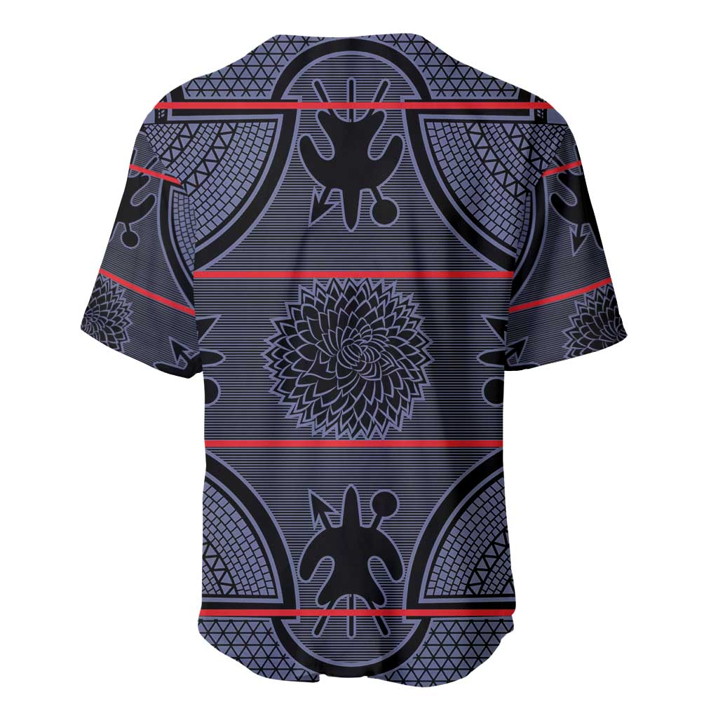 Basotho Blanket Baseball Jersey Lesotho Seanamarena Heritage - Serenity - African Pride