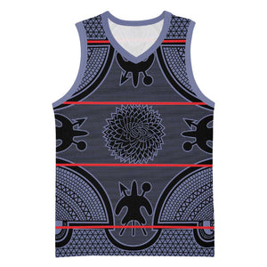 Basotho Blanket Basketball Jersey Lesotho Seanamarena Heritage - Serenity - African Pride