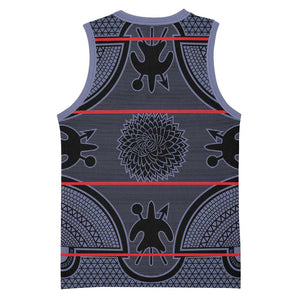 Basotho Blanket Basketball Jersey Lesotho Seanamarena Heritage - Serenity - African Pride