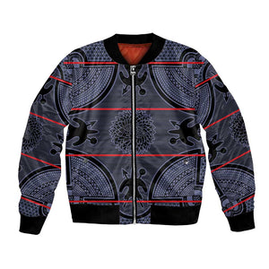 Basotho Blanket Bomber Jacket Lesotho Seanamarena Heritage - Serenity - African Pride