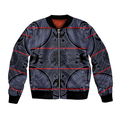 Basotho Blanket Bomber Jacket Lesotho Seanamarena Heritage - Serenity - African Pride