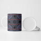 Lesotho Seanamarena Ceramic Mug Basotho Traditional Blanket Style - Serenity