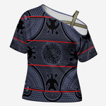 Lesotho Seanamarena Cross Shoulder Shirt Basotho Traditional Blanket Style - Serenity