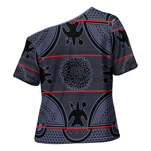 Lesotho Seanamarena Cross Shoulder Shirt Basotho Traditional Blanket Style - Serenity
