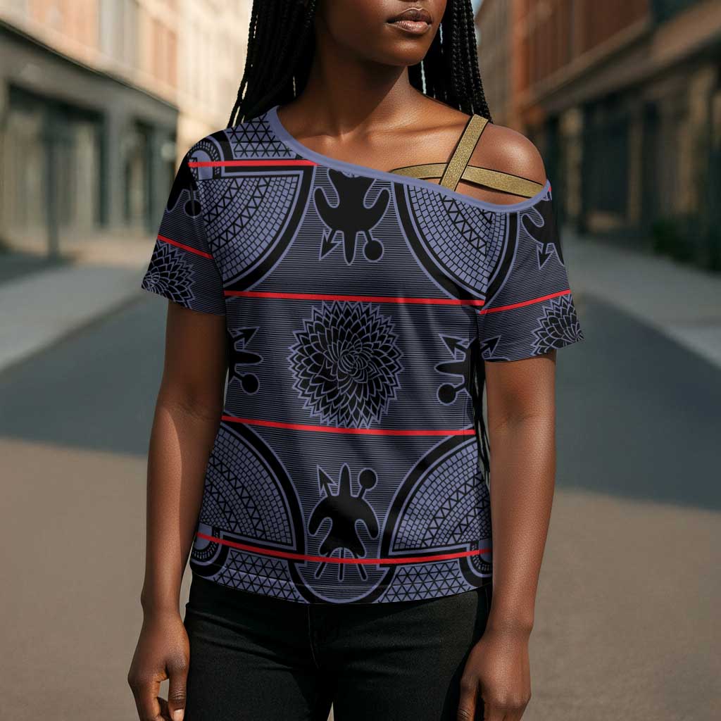 Lesotho Seanamarena Cross Shoulder Shirt Basotho Traditional Blanket Style - Serenity
