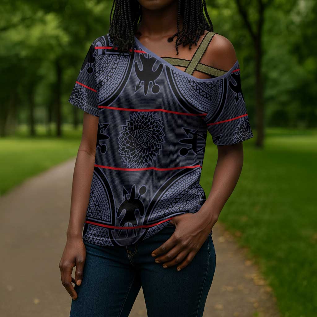 Lesotho Seanamarena Cross Shoulder Shirt Basotho Traditional Blanket Style - Serenity