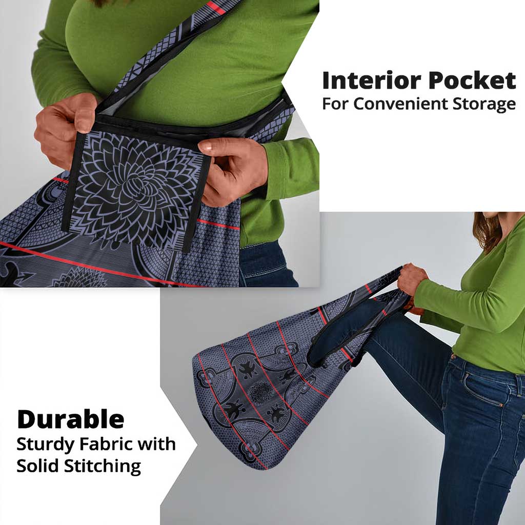 Basotho Blanket Grocery Bag Lesotho Seanamarena Heritage - Serenity - African Pride