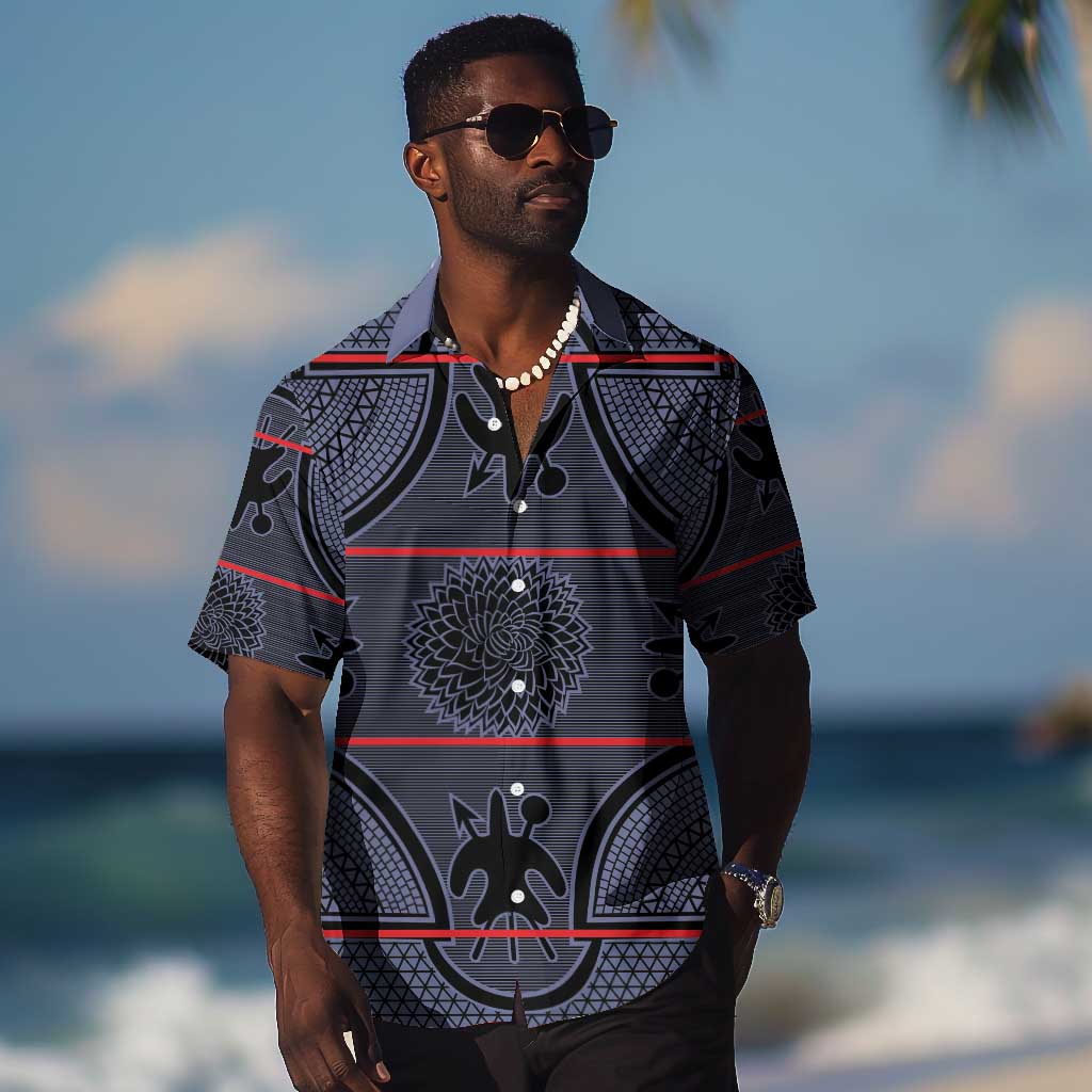 Basotho Blanket Hawaiian Shirt Lesotho Seanamarena Heritage - Serenity - African Pride