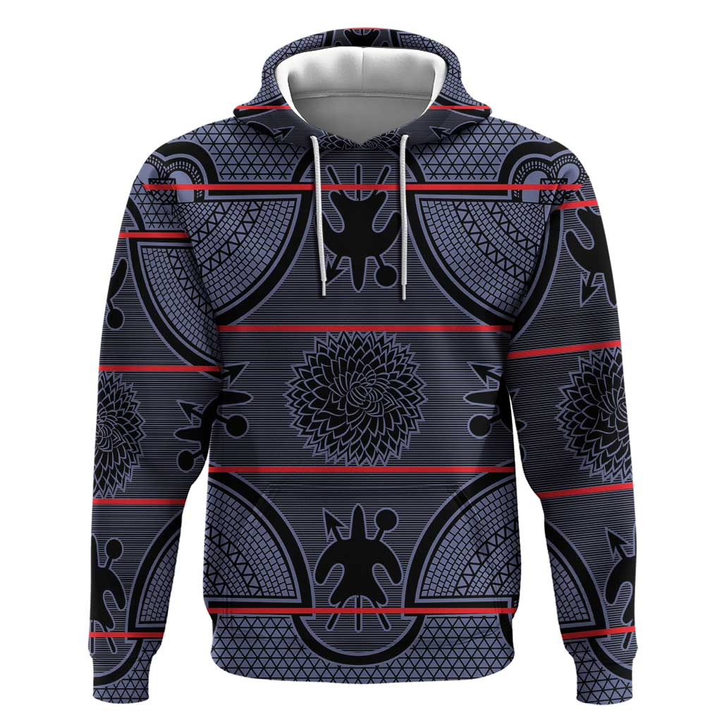 Basotho Blanket Hoodie Lesotho Seanamarena Heritage - Serenity - African Pride