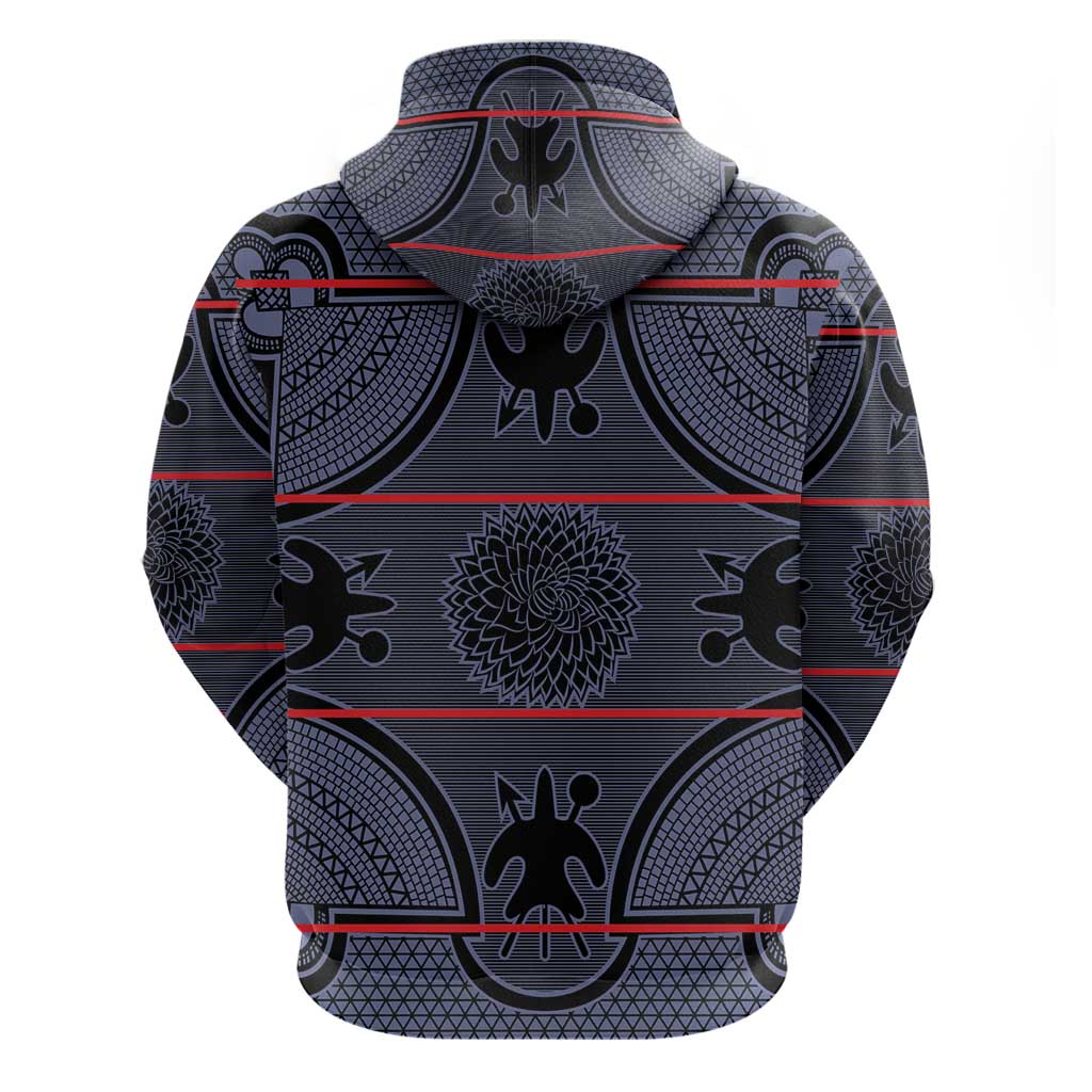 Basotho Blanket Hoodie Lesotho Seanamarena Heritage - Serenity - African Pride