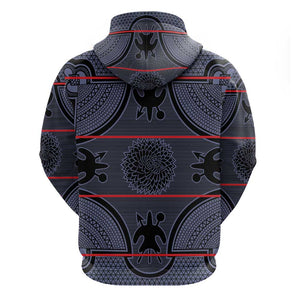 Basotho Blanket Hoodie Lesotho Seanamarena Heritage - Serenity - African Pride