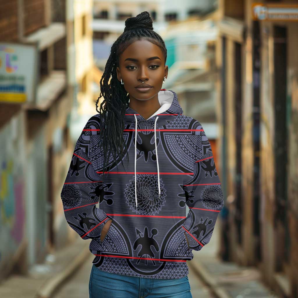 Basotho Blanket Hoodie Lesotho Seanamarena Heritage - Serenity - African Pride