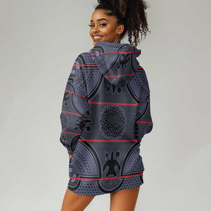 Basotho Blanket Hoodie Dress Lesotho Seanamarena Heritage - Serenity - African Pride