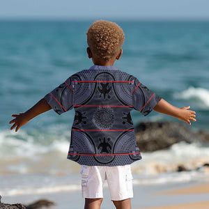Basotho Blanket Kid Hawaiian Shirt Lesotho Seanamarena Heritage - Serenity - African Pride