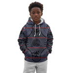 Basotho Blanket Kid Hoodie Lesotho Seanamarena Heritage - Serenity - African Pride